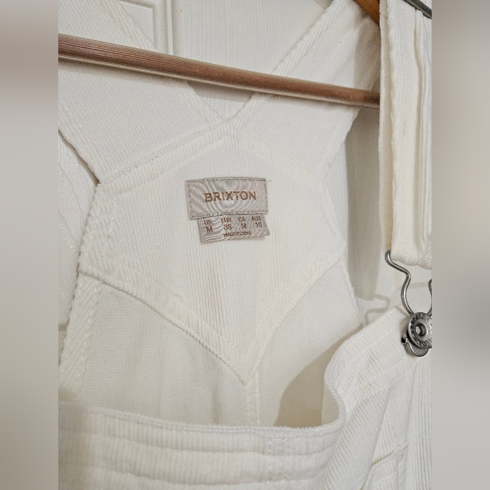 Brixton White Cord Costa Overalls Nwt - Picture 4 of 6